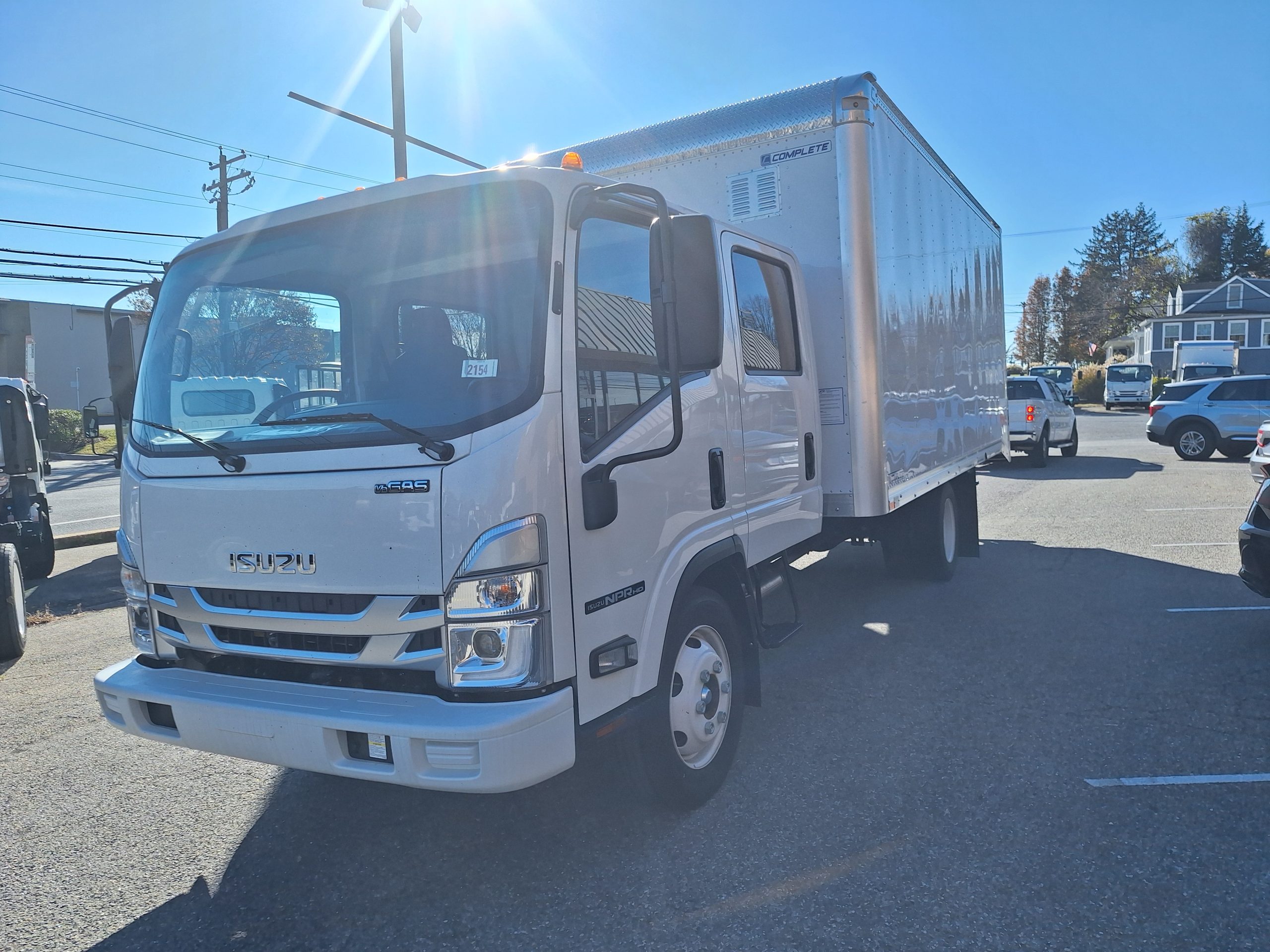 2024 Isuzu Crew Cab Enclosed Dove Tail Landscaper Body 20241125_104621-Copy-scaled