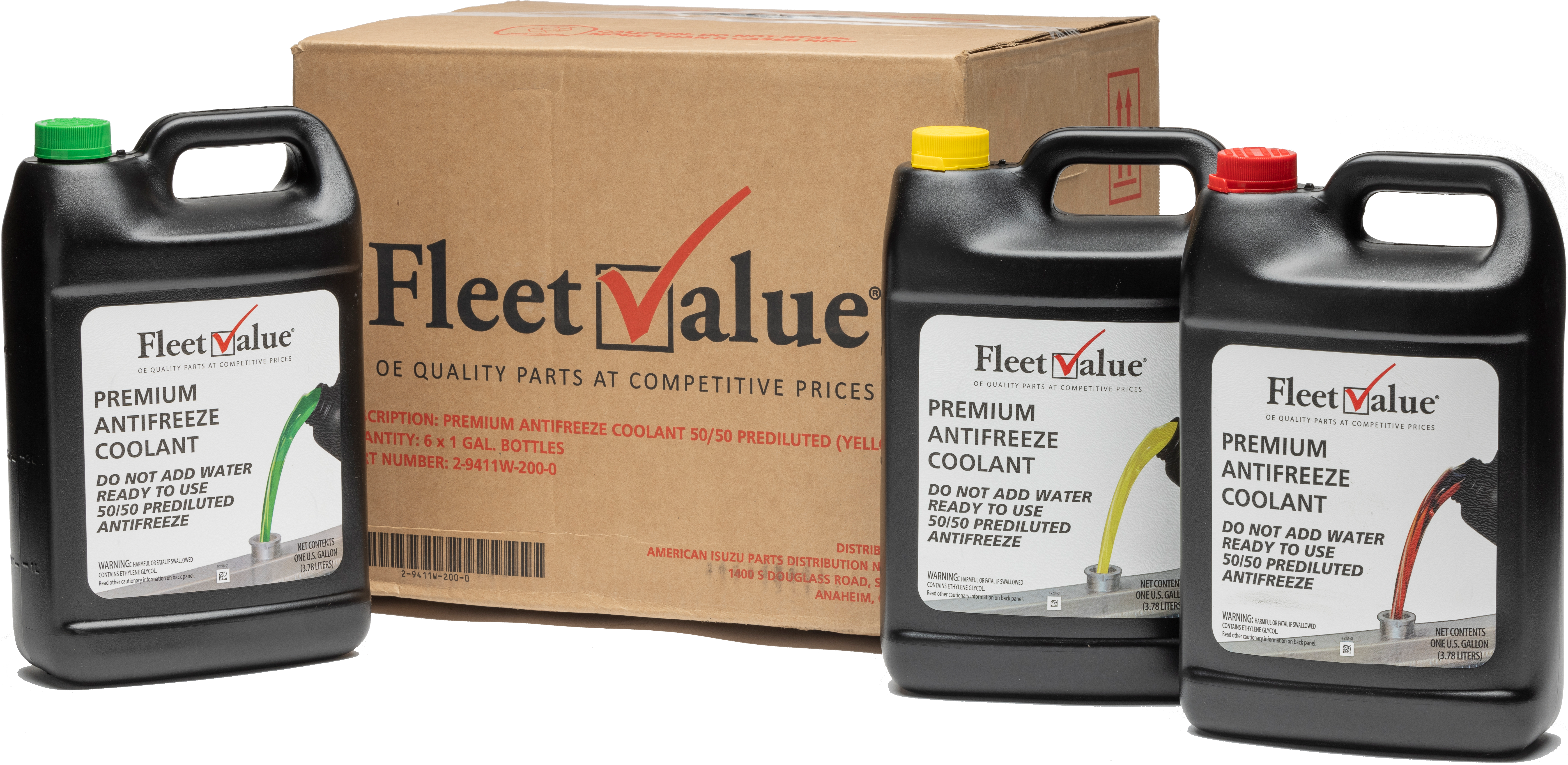 Photo of FleetValue coolant gallon jugs