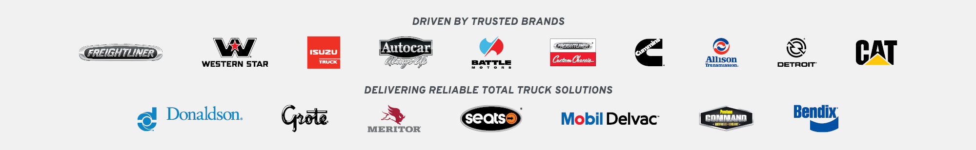 Graphic with Heavy Trucks and Parts OEM logos.