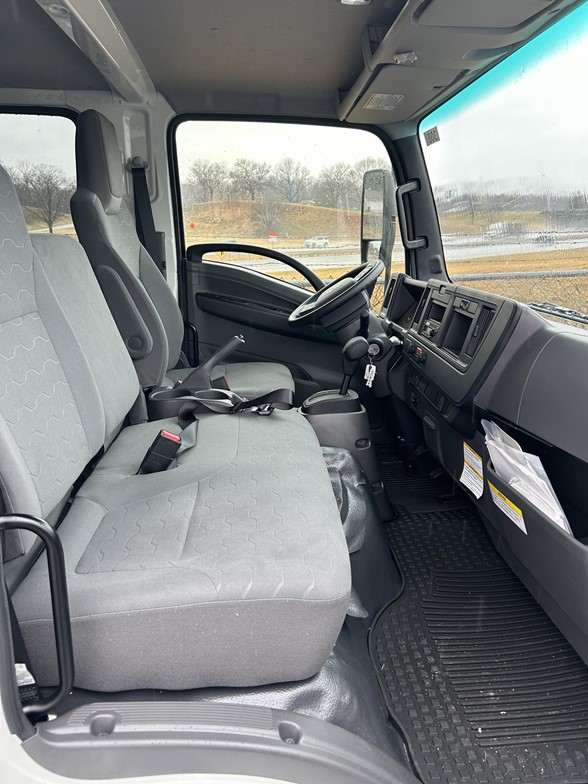 2025 Isuzu NPR-HD crew cab diesel with a 17ft PJ's open landscape body. 11006156018