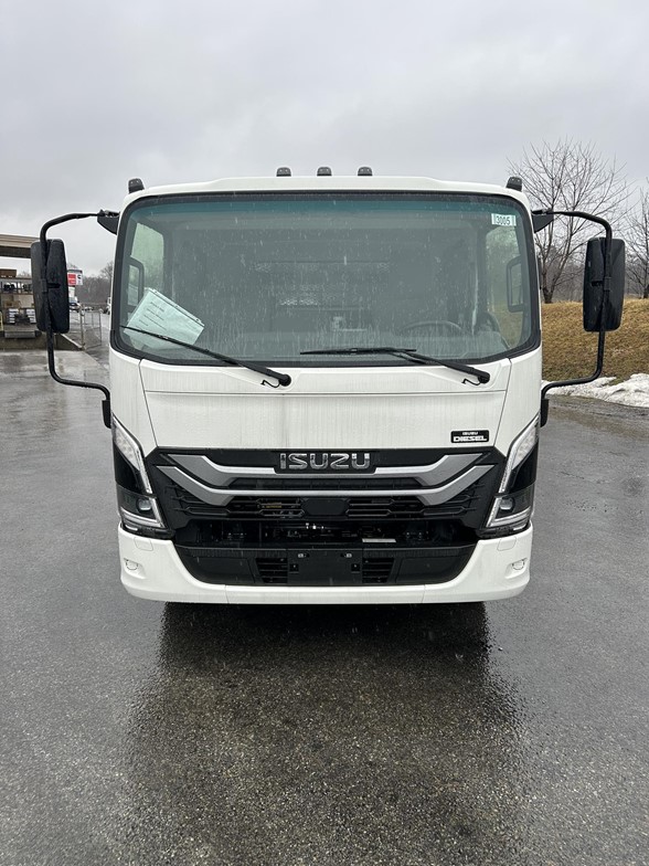 2025 Isuzu NPR-HD crew cab diesel with a 17ft PJ's open landscape body. 11006156040